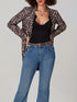 DAMEN CARDIGAN MIT LEOPARDENMUSTER | WARMER V-AUSSCHNITT MANTEL
